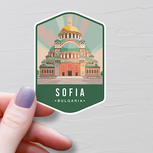 Sofia Bosnia Sticker, Vinyl Travel Stickers, Sofia Sticker, European Country, Europe Water Bottle Sticker, Laptop Decals, Souvenir - S750