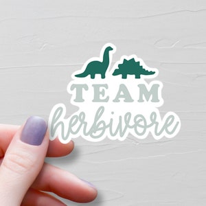Team Herbivore Sticker, Vegan Stickers, Vinyl Water Bottle Sticker, Vegan Gift, Plant Based Sticker, Animal Rights Laptop Stickers - S187