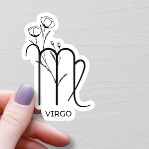 Virgo Sticker, Vinyl Stickers, Zodiac Stickers, Virgo Gifts, Astrology stickers, Water Bottle Stickers, Horoscope Stickers - S231-243
