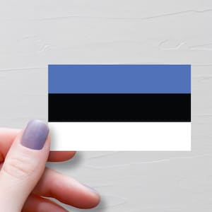 Sticker drapeau de l'Estonie, Stickers de voyage en vinyle, Cadeau estonien, Drapeaux du monde, Sticker bouteille d'eau souvenir, Stickers ordinateur portable, Sticker bagage - F85