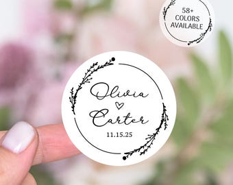 Vinyl Wedding Stickers, Wedding Favors Stickers, Wedding Name Thank You Stickers Wedding, Candle Wedding Favors, Wedding Envelope Seals