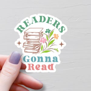 Stickers Readers Gonna Read, Stickers livres, Stickers livresques, Stickers Booktok, Sticker bouteille d'eau en vinyle, Cadeau pour amoureux des livres - S509