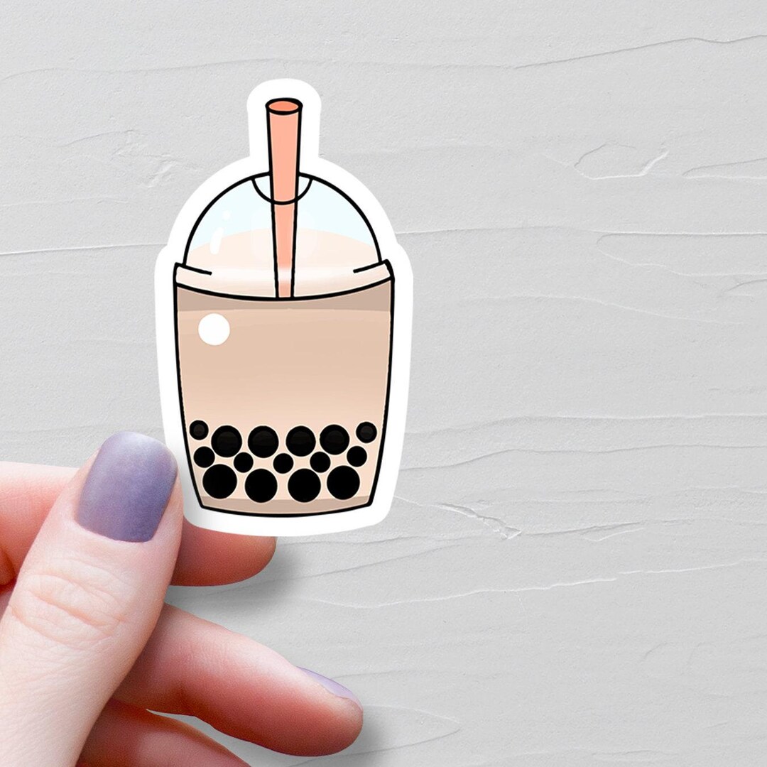 Bubble Tea Sticker, Vinyl Stickers, Water Bottle Stickers, Laptop ...