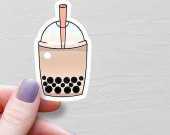 Bubble Tea Sticker, Vinyl Stickers, Water Bottle Stickers, Laptop Stickers, Boba Sticker, Bubble Tea Lover Gift, Food & Drink Stickers - EV3