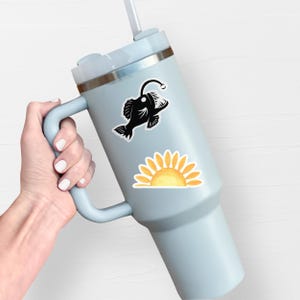 Angler Fish Sticker, Vinyl Stickers, AnglerFish Water Bottle Stickers, Laptop Stickers, Trendy Viral Internet, Deep Sea Creatures - S1056 image 2