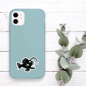 Angler Fish Sticker, Vinyl Stickers, AnglerFish Water Bottle Stickers, Laptop Stickers, Trendy Viral Internet, Deep Sea Creatures - S1056 image 3