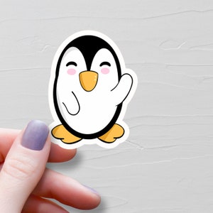 Sticker pingouin, Stickers vinyles, Sticker pingouin mignon, Stickers bouteille d'eau, Stickers ordinateur portable, Sticker mignon, cadeau pour amoureux des pingouins - EV1