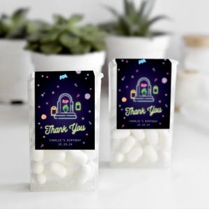 Étiquettes néon de faveurs de fête d'anniversaire d'Halloween pour des bonbons à la menthe, remplisseur de sac de cadeaux d'anniversaire d'Halloween, autocollants de menthe de fête d'Halloween de pierre tombale