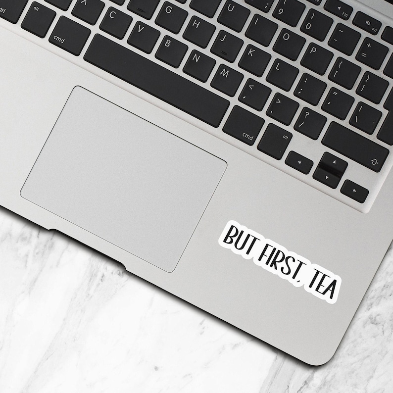 But First Tea Sticker, Waterproof Vinyl Stickers, Laptop Water Bottle Stickers, Laptop Decals, Journal Stickers, Tea Lover Gift - WS10 image 3