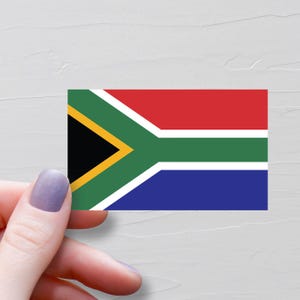 South Africa Flag Sticker, Vinyl Travel Stickers, South African, World Flags, Water Bottle Sticker, Laptop Decals, Luggage Sticker, F236