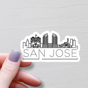 San Jose Sticker, Vinyl Stickers, USA Travel Stickers, California Stickers, Water Bottle Stickers, Laptop Stickers, Luggage Decals - S1006