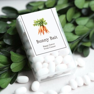 Easter Bunny Bait Mint Labels, Happy Easter Gifts for Teens Kids, Easter Class Treats, Easter Party Favors Labels, Easter Basket Stuffers