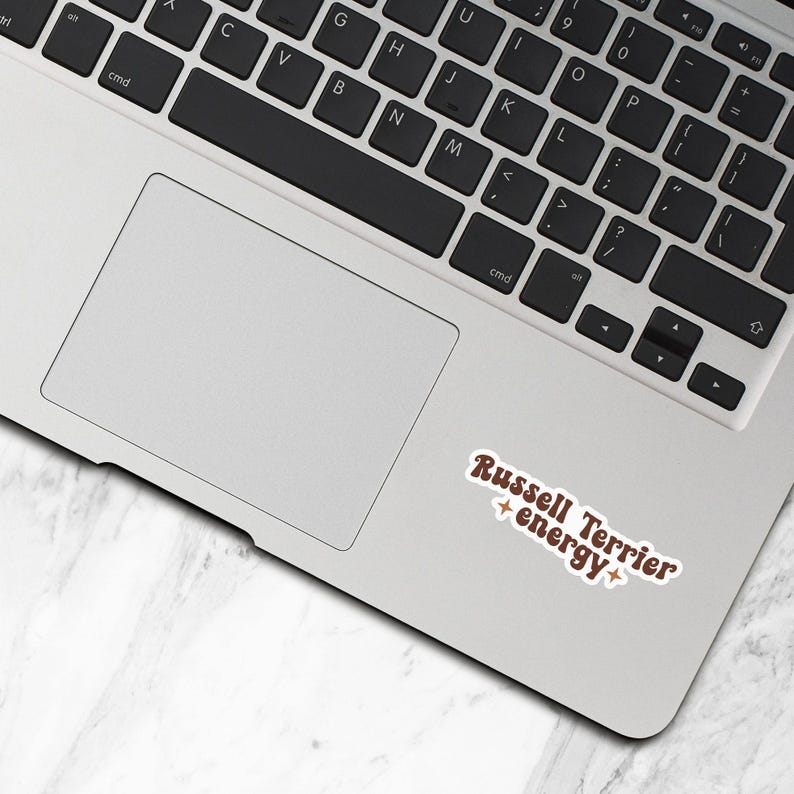 Russel Terrier Energy Sticker, Vinyl Sticker, Jack Russel Terrier Stickers, Jack Russel Gift, Terrier Lover Gift, Water Bottle Sticker, S280 image 3