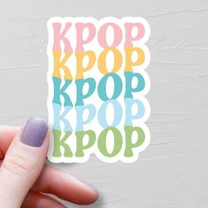 Sticker KPop, Stickers vinyles, Stickers pour bouteilles d'eau pour ordinateur portable, produits dérivés KPop, Accessoires KPop, Cadeau KPop, Cadeau K-Pop Stan, Cadeau de fan KPop - S202