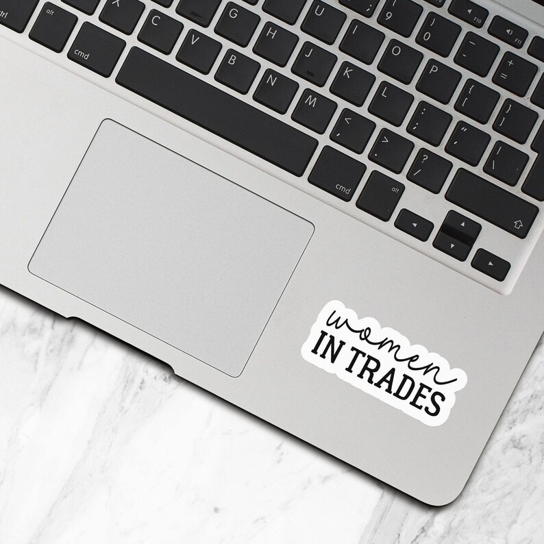 Women In Trades Sticker, Waterproof Vinyl Stickers, Water Bottle Stickers, Hard Hat Stickers, Female Construction Worker Gift - WS415 image 3