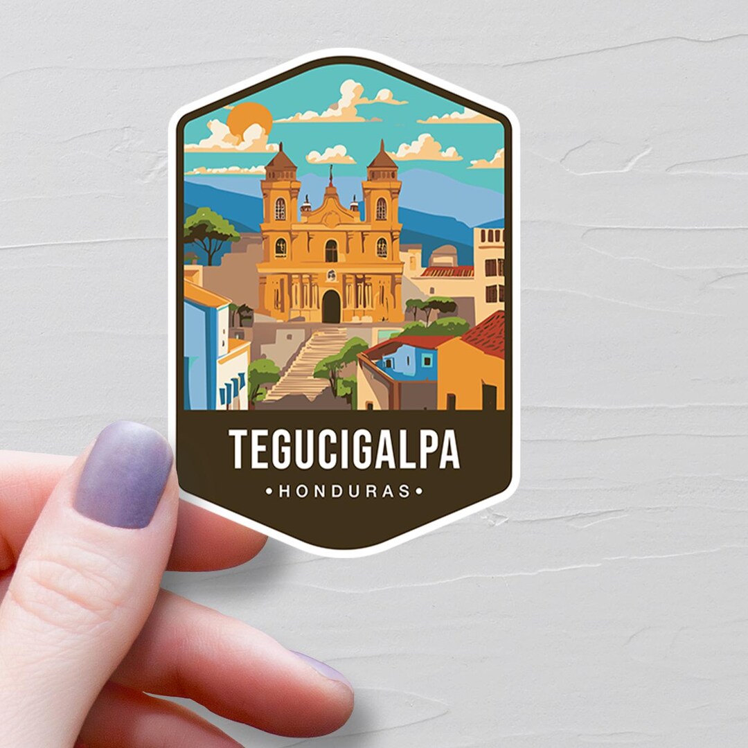 Tegucigalpa Sticker, Vinyl Travel Stickers, Capital of Honduras ...