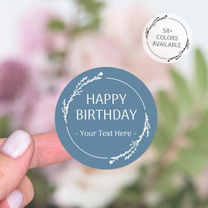 Custom Happy Birthday Stickers, Round Birthday Stickers, Thank You Stickers Birthday, Birthday Party Favor Labels, Birthday Party Bag Labels
