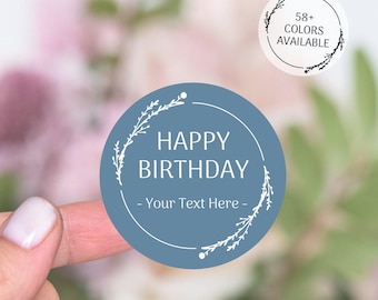 Custom Happy Birthday Stickers, Round Birthday Stickers, Thank You Stickers Birthday, Birthday Party Favor Labels, Birthday Party Bag Labels