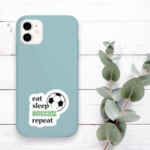Eat Sleep Soccer Repeat Sticker, Vinyl Stickers, Soccer Lover Water Bottle Stickers, Soccer Stickers, Soccer Team Gift, Soccer Fan Gift - S6 image 4