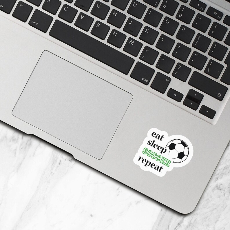 Eat Sleep Soccer Repeat Sticker, Vinyl Stickers, Soccer Lover Water Bottle Stickers, Soccer Stickers, Soccer Team Gift, Soccer Fan Gift - S6 image 3