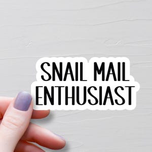Sticker amateur Snail Mail, Stickers bouteilles d'eau en vinyle, Stickers ordinateur portable, Stickers ordinateur portable, Cadeaux pour les accros du shopping en ligne, Stickers rigolos - WS560