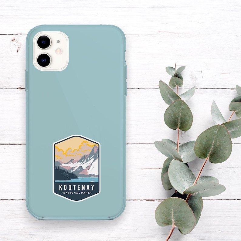 Kootenay National Park Sticker, Vinyl Travel Sticker, British Columbia Stickers, BC Canada Tourism Gifts, Water Bottle Stickers - S696 image 3