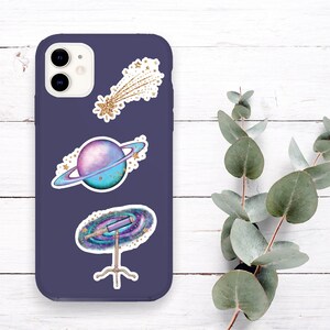 Outer Space Theme Sticker Pack of 5, Vinyl Stickers, Outer Space Stickers, Celestial Galaxy Stickers, Water Bottle Stickers, - SG100 image 5