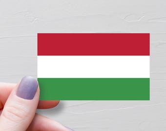 Hungary Flag Sticker, Vinyl Travel Stickers, Hungarian Tourism Gift, Souvenir Water Bottle Sticker, Laptop Decals, Luggage Sticker - F114
