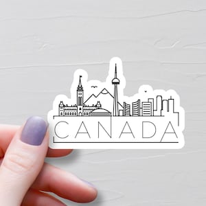 Canada Sticker, Vinyl Stickers, Travel Stickers, Canada Landmarks Sticker, Canada Decal, Water Bottle Stickers, Canadian Stickers, S904