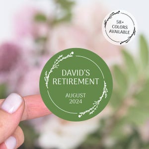 Autocollants personnalisés de remerciement pour la retraite, autocollants de retraite, étiquettes de cadeau de retraite, autocollants de bougie de remerciement pour la retraite