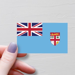 Sticker drapeau fidjien, Stickers voyage en vinyle, Stickers Fidji, drapeaux du monde, sticker bouteille d'eau souvenir, stickers pour ordinateur portable, sticker bagage - F90
