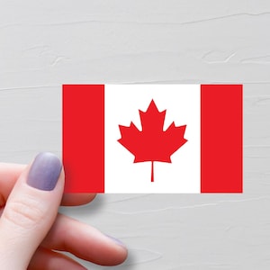 Canada Flag Sticker, Vinyl Travel Stickers, Canadian Flag, Flag Of Canada Sticker, Water Bottle Sticker, Laptop Decals, Luggage Sticker, F49