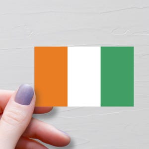 Sticker drapeau de la Côte d'Ivoire, stickers de voyage en vinyle, Stickers Côte d'Ivoire, Sticker bouteille d'eau souvenir, stickers pour ordinateur portable, Sticker pour bagage - F66