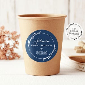 Stickers réunion de famille, Stickers tasses à café réunion de famille, Étiquette cadeaux réunion de famille, Cadeau réunion de famille, Stickers boissons