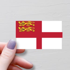 Sark Flagge Aufkleber, Vinyl Reise Aufkleber, Länder der Welt Flaggen, Wasserflasche Aufkleber, Laptop Aufkleber, Gepäck Aufkleber, F217