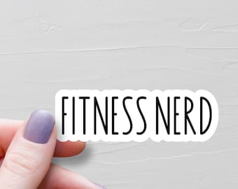 Fitness Nerd Aufkleber, Workout Aufkleber, Aufkleber Flasche Wasser, Fitnessstudio Aufkleber, Fitness Aufkleber - WS386