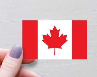 Canada Flag Sticker, Vinyl Travel Stickers, Canadian Flag, Flag Of Canada Sticker, Water Bottle Sticker, Laptop Decals, Luggage Sticker, F49