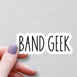 Band Geek Aufkleber, Band Nerd, Jazz Band Geschenke, Vinyl Wasserflasche Aufkleber, Blaskapelle Studenten Geschenke, lustiges Musik Wunderkind Geschenk - WS435