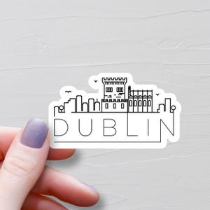 Sticker Dublin, Stickers voyage en vinyle, Stickers irlandais, Sticker Irlande, Pays européen, Sticker bouteille d'eau Europe, Stickers ordinateur portable - S924