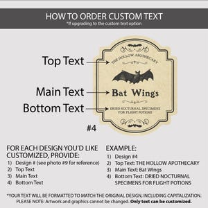 Light and dark background Halloween potion labels