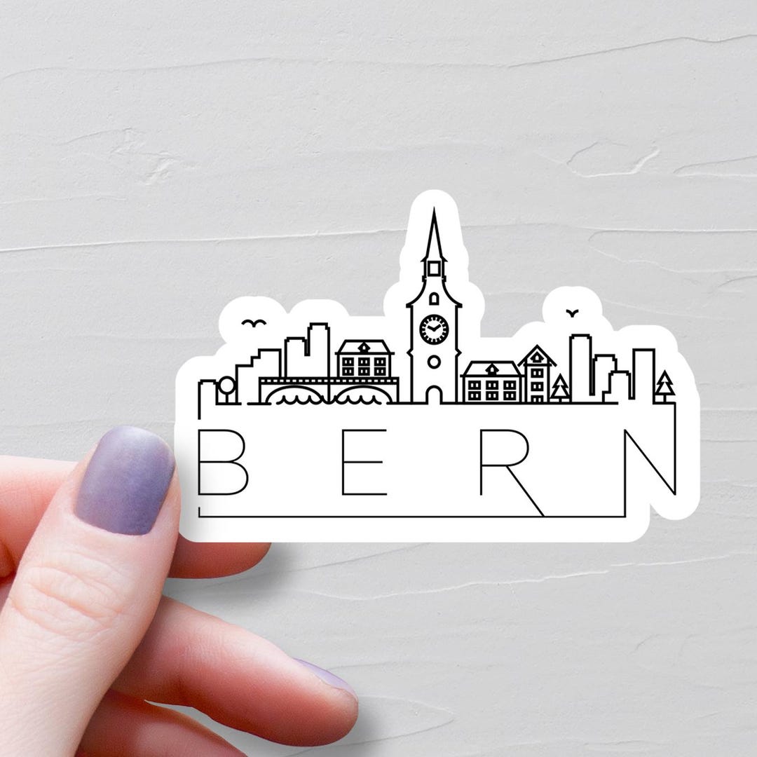 Bern Sticker, Vinyl Travel Stickers, Switzerland Stickers, European ...
