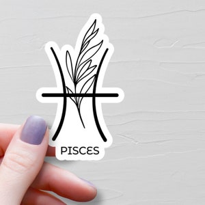 Pisces Sticker, Vinyl Stickers, Zodiac Stickers, Pisces Gifts, Astrology stickers, Water Bottle Stickers, Horoscope Stickers - S231-242