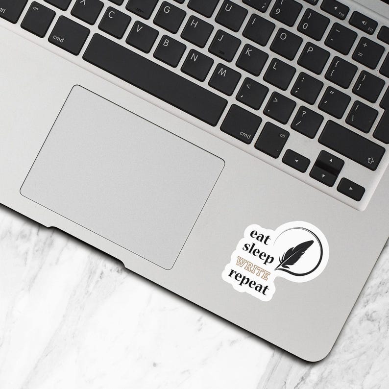 Eat Sleep Write Repeat Sticker, Waterproof Vinyl Stickers, Author ...