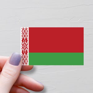 Sticker drapeau biélorusse, Stickers de voyage en vinyle, Drapeau de la Biélorussie, Sticker pour bouteille d'eau, Stickers pour ordinateur portable, Sticker pour bagage, Cadeaux souvenirs - F27
