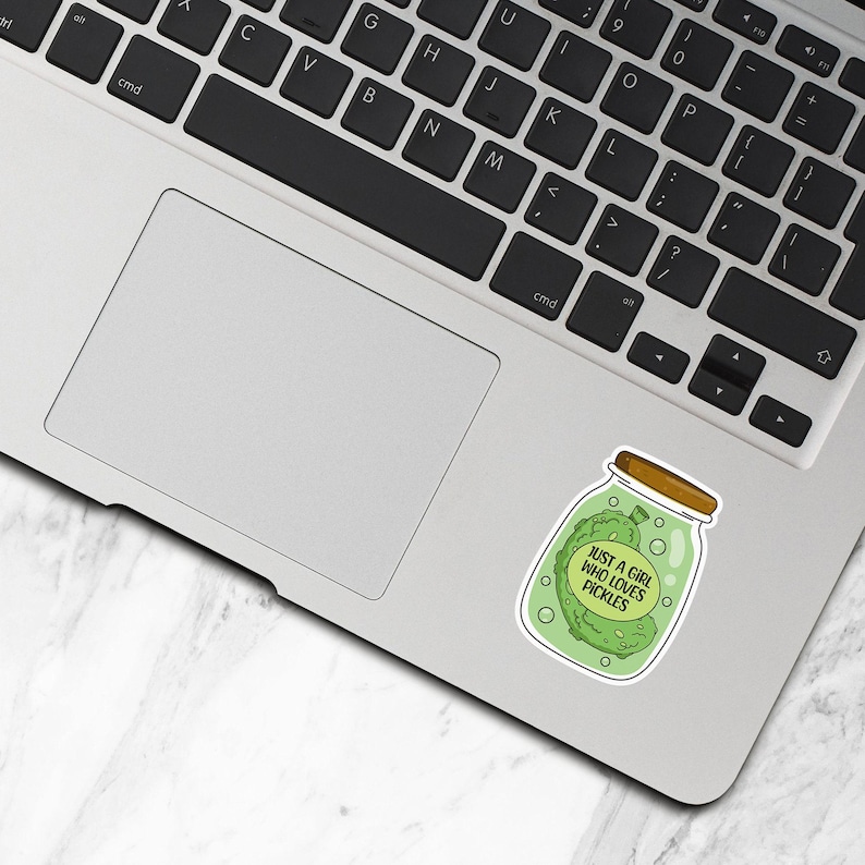 Just A Girl Who Loves Pickles Sticker, Pickle Lover Gift, Pickle Stickers, Pickle Gifts, Vinyl Water Bottle Stickers, Laptop Stickers - S245 image 3
