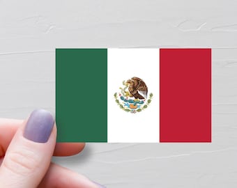 Mexico Flag Sticker, Vinyl Travel Stickers, Mexican Stickers, World Flags, Water Bottle Sticker, Laptop Decals, Luggage Sticker - F166