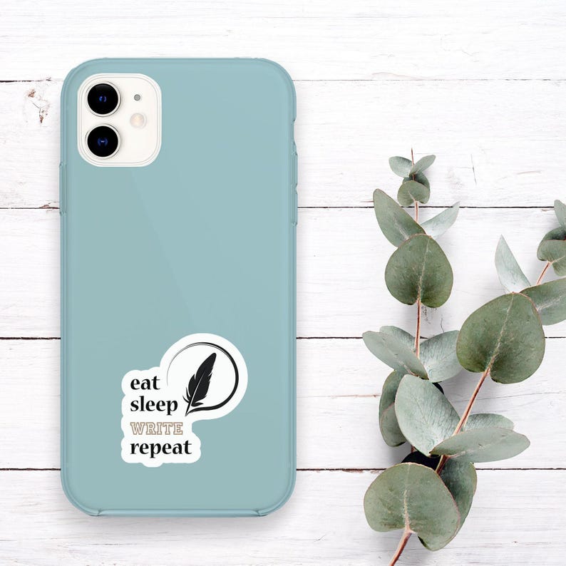 Eat Sleep Write Repeat Sticker, Waterproof Vinyl Stickers, Author ...