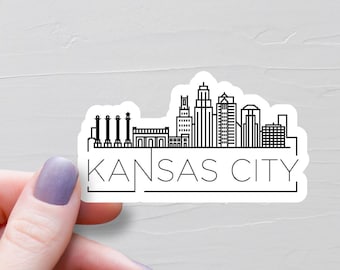 Kansas City Sticker, Vinyl Stickers, Travel Stickers, Missouri Sticker, Landmarks Skyline, Water Bottle Stickers, Missouri Tourism, S951