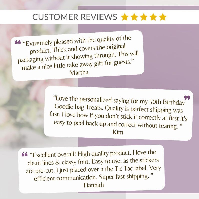 three customer reviews of a product, with each review expressing their satisfaction with the product. The reviews are written in a positive and enthusiastic tone, highlighting the product's quality and ease of use.