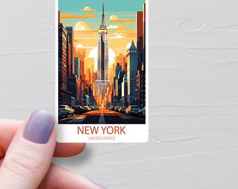 New York-klistermärke, vinylklistermärken, reseklistermärken, New York City-klistermärke, New York-dekal, vattenflaskklistermärken, New York-turism, S657